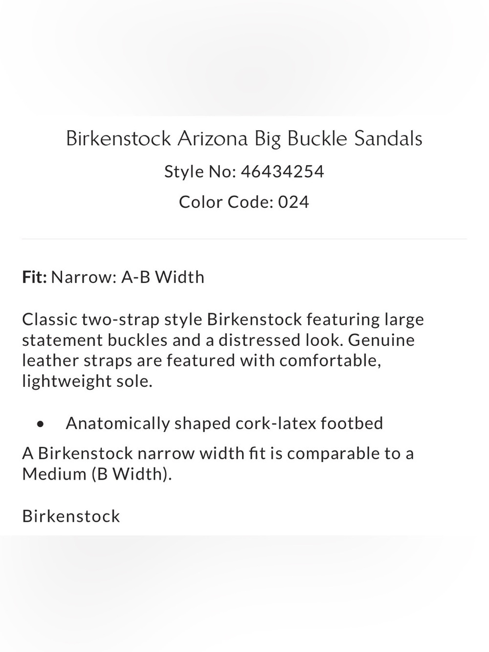 NEW IN BOX Birkenstock Arizona Big Buckle Sandals, Size US 7-7.5, Basalt Grey - Picture 11 of 12